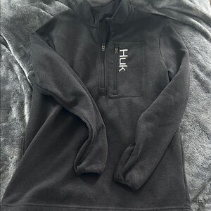 Huk women’s Charcoal Zip-Up Sweater